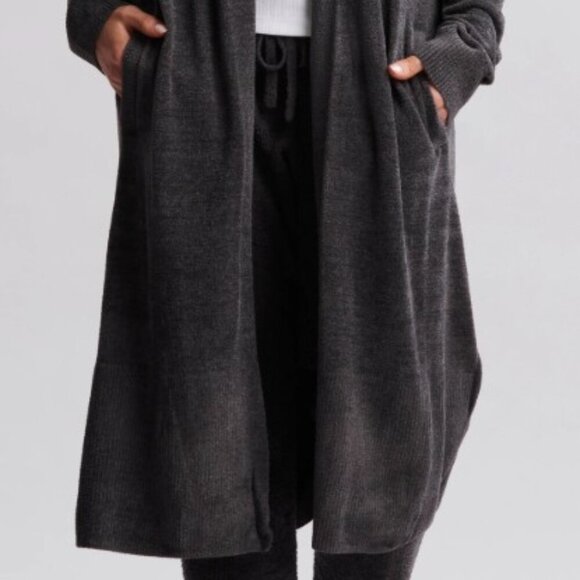 Barefoot Dreams - CozyChic Ultra Lite Wide Collar Long Carbon Cardigan XL/14 NWT - Picture 5 of 6